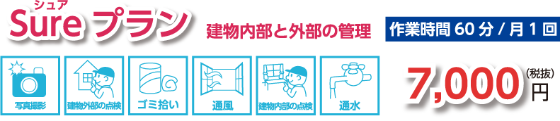 Sureプラン建物内部と外部の管理