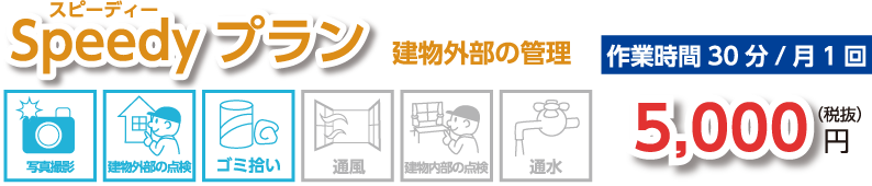 Speedyプラン建物外部の管理